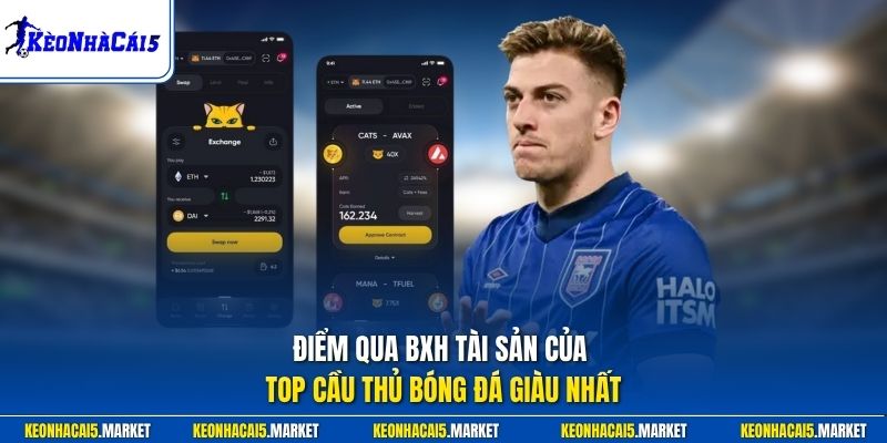 Top Cầu Thủ Bóng Đá Giàu Nhất - Bảng Xếp Hạng Chuẩn 2026 1 Điểm qua BXH tài sản của top cầu thủ bóng đá giàu nhất